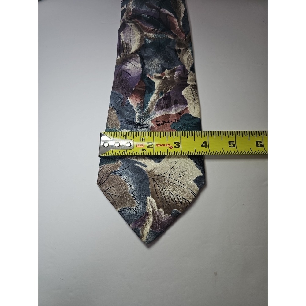 Vintage Alcione Milano By Today's Man  100% Silk Abstract Neck Tie Made In Italy - Picture 7 of 7